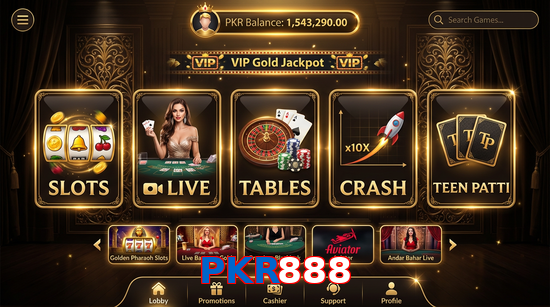 Main screen of PKR888 casino page for PK players